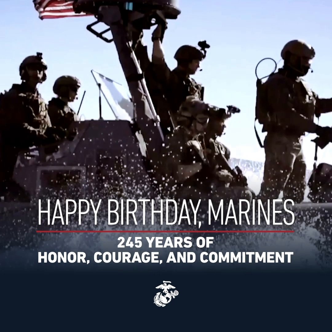 Happy 245th Birthday to the @USMC! #HappyBirthdayMarines https://t.co/ruAkzKhhrJ 