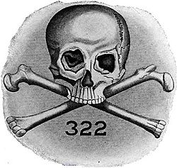 Official Skull and Bones logo prominently featuring the number 322.